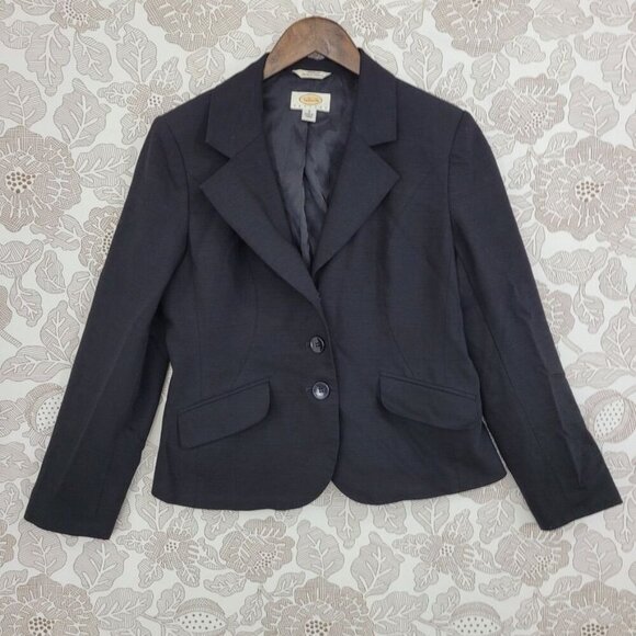 Talbots 8 Petite Wool Blend Womens Blazer Professional Office Wear - Picture 1 of 7